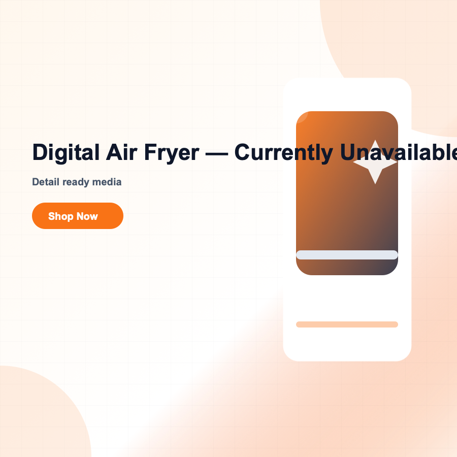 Digital Air Fryer — Currently Unavailable